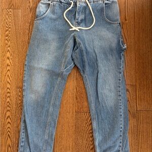 One Teaspoon Relaxed Blue Jeans with Drawstring